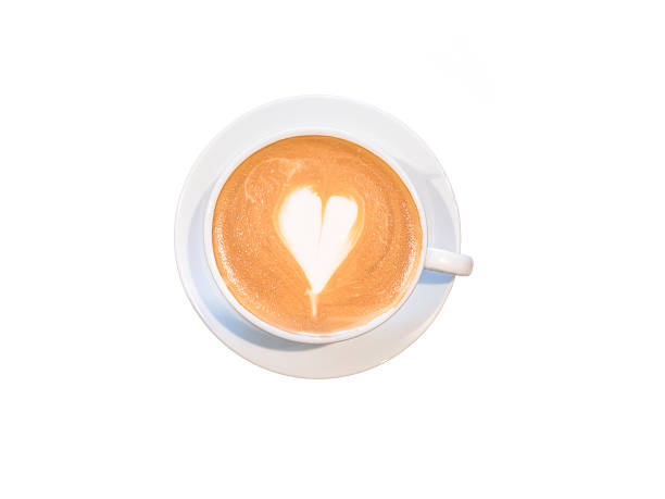 istock Hot coffee in white cup on isolated 636120336