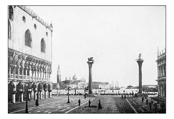 istock Antique dotprinted photographs of Italy: Venice, Piazza San Marco 636121212