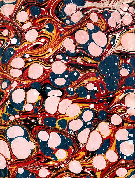 Photo of Vintage marbled paper