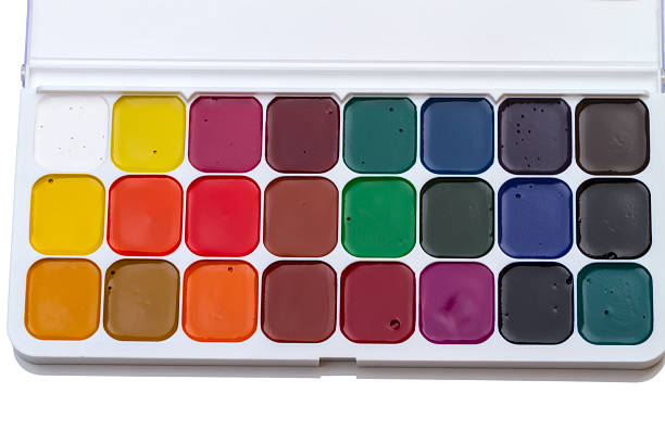 istock Box of new watercolors 636137578