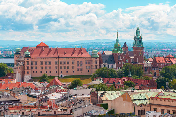 istock View of Wawel Castle from clock tower in the main 636138882