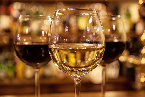 istock Red and white wine. Glasses of wine. 636140034