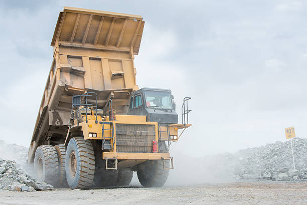 mining dump truck stock photo