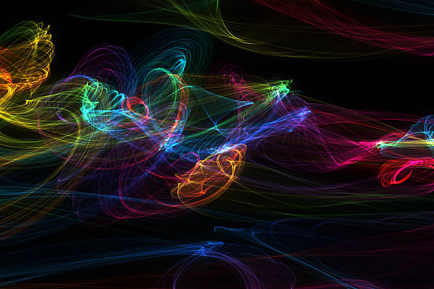 istock Painting glowing colorful for background. 636140240