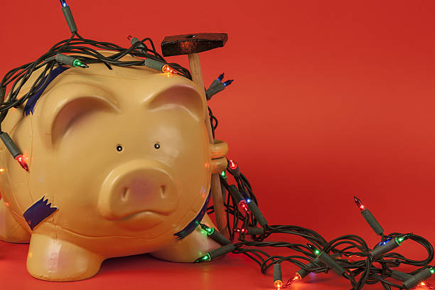istock Piggy Bank. Christmas 636141102