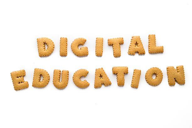 istock cookie in Digital Education word on white isolated background 636141522