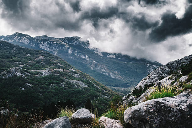 istock High mountain at cloudy daytime. Beautiful nature landscape 636142836