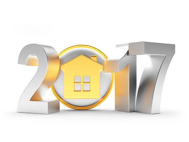 istock New Year 2017 silver numbers and golden house 636146170