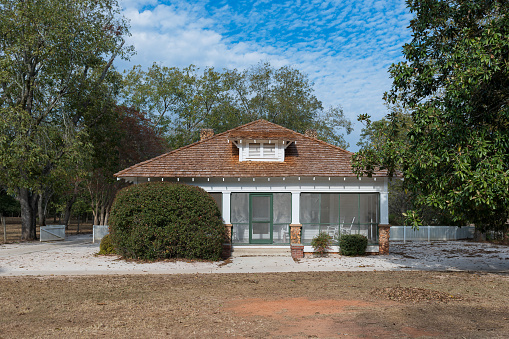 Plains, Georgia, USA - November 12, 2016: Jimmy Carter's boyhood home at the Jimmy Carter National Historic Site in Plains