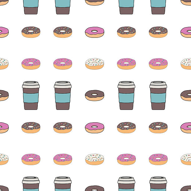 для интернета - donut sugar white background food and drink stock illustrations