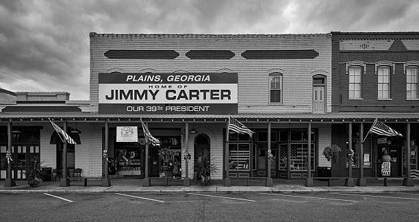Plains, Georgia, USA - November 13, 2016: Main Street in historic Plains, Georgia
