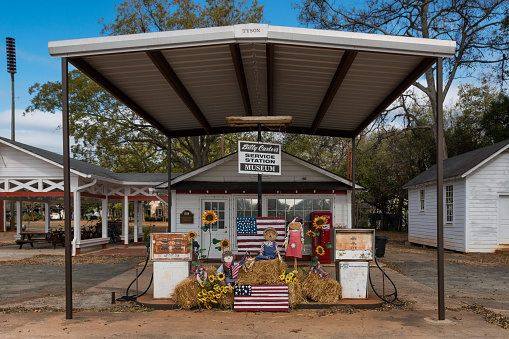 Plains, Georgia, USA - November 13, 2016: Billy Carter Gas Station Museum in Plains