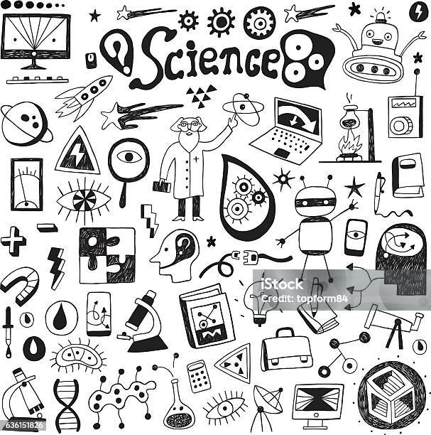Process Science Doodle Science Doodles Stock Illustration - Download Image Now - Arts Culture ...