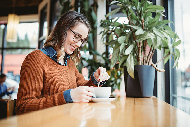 istock Content Woman in Cafe 636152994