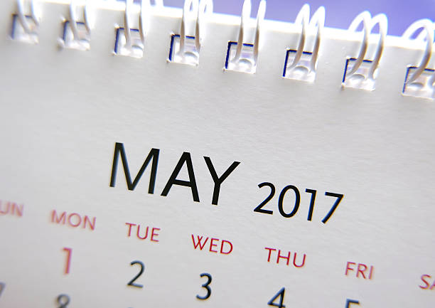 istock Close up calendar of May 2017 636153722