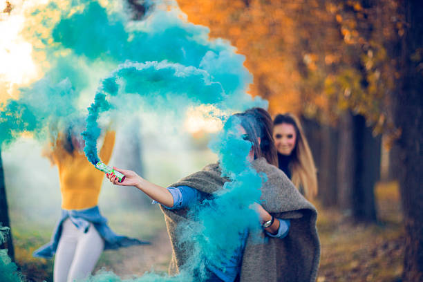 istock Girls covered in smoke 636154140