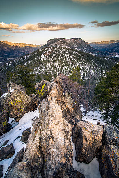 istock Mountain in a valley. Portrait orientation. 636155948