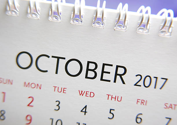 istock Close up calendar of October 2017 636156034