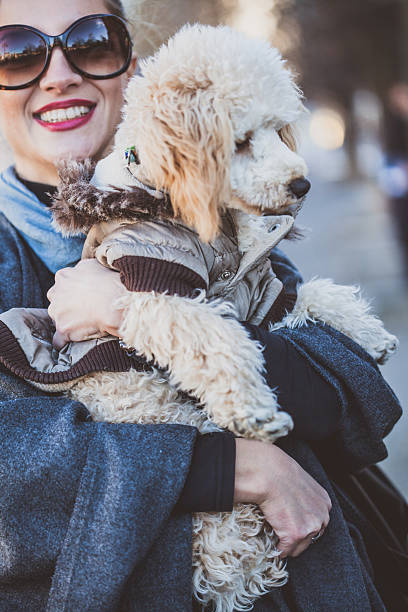 istock Beautiful woman with dog 636156298