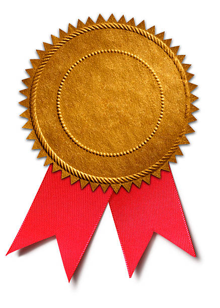 istock Gold Award Seal With Red Ribbon 636164398