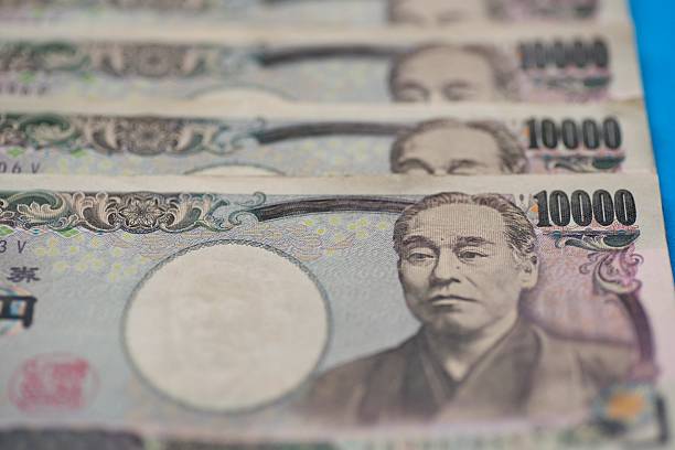 istock Ten thousands japanese yen bills 636166210