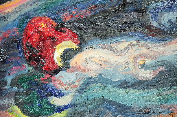 istock Original oil painting artwork on textured canvas 636169940