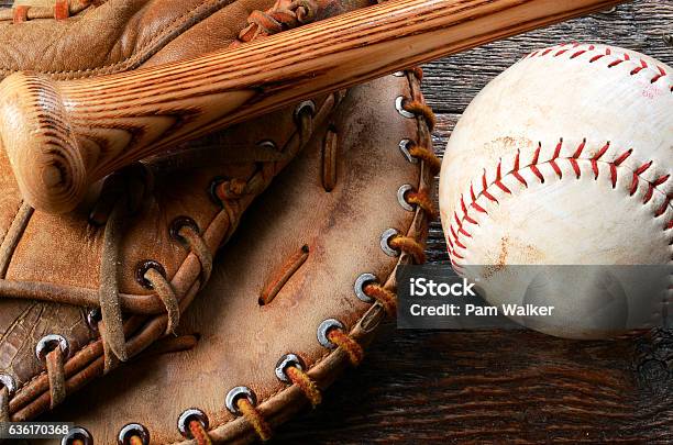 Baseball And Baseball Glove Stock Photo - Download Image Now - Baseball - Sport, Baseball - Ball, Backgrounds