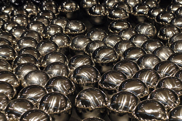 istock Silver Metal Balls background 636173172