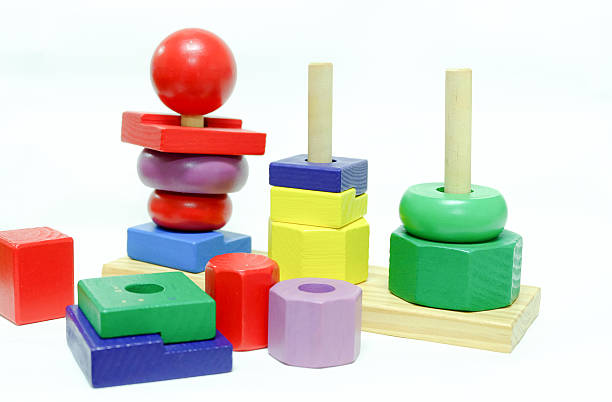 istock wooden toy on white background. 636174836
