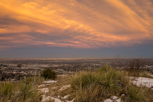 Sunset from Green Mountain, in Lakewood, Colorado.