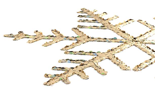 istock Toy snowflake - isolated on white 3d illustration 636178180