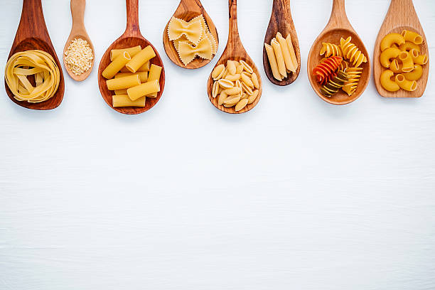 istock Italian foods concept and menu design. Various kind of Pasta 636178366