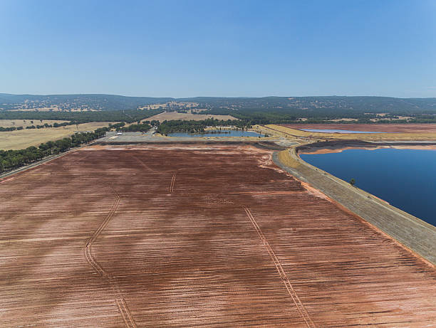 istock High Angle View of Tailing Pond and Surrounding Area 636179698