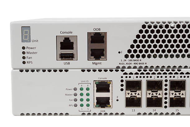 istock Gigabit Ethernet switch with SFP slot 636181560