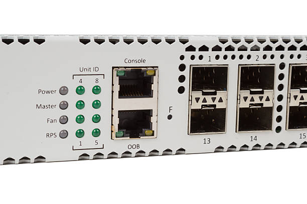istock Gigabit Ethernet switch with SFP slot 636181728