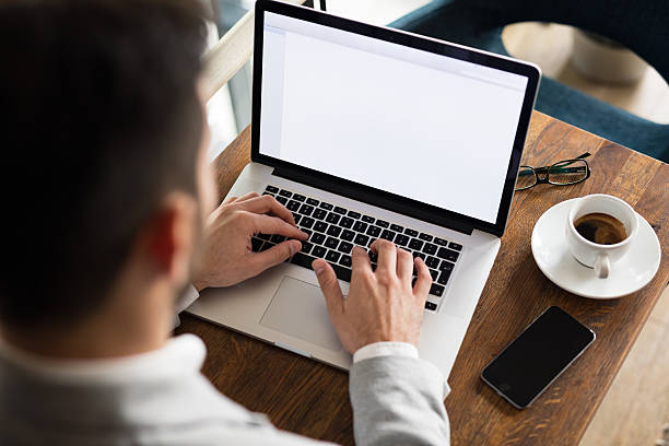 istock Young businessman is typing on his lap-top 636194964