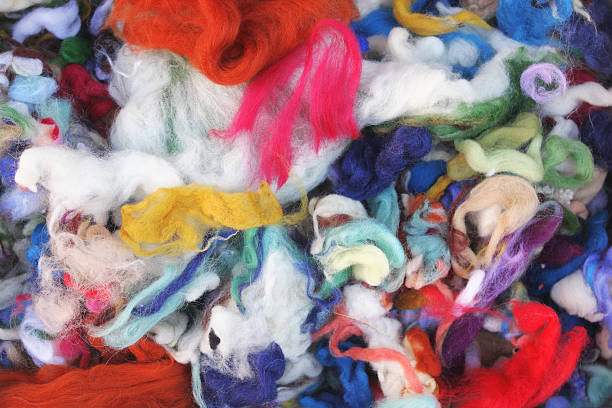 istock Felting materials -  colored wool pieces for felting 636205066