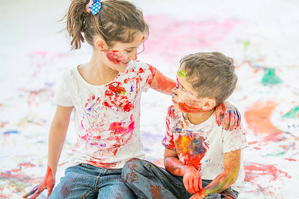 istock Having Fun Painting Together 636205474