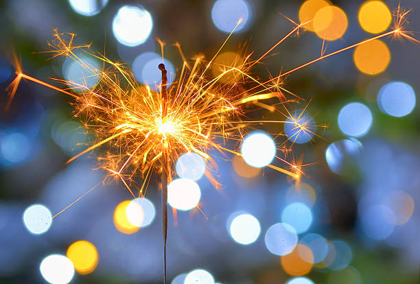 istock Bright festive Christmas sparkler 636208474