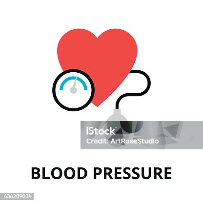 istock Concept of blood pressure icon 636209034