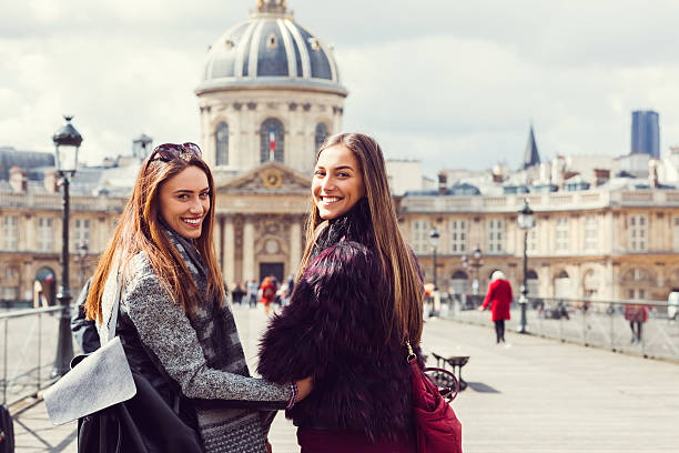 Best friends spending time together in Paris