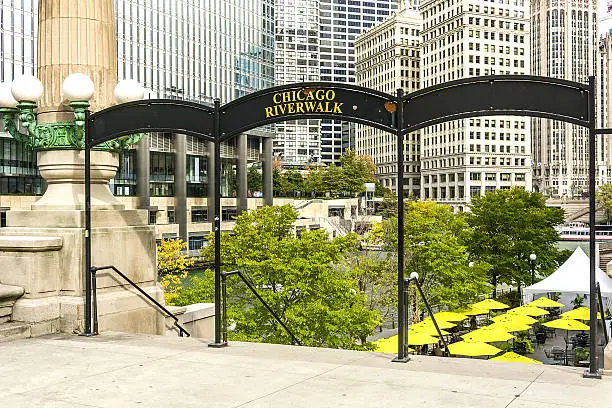 Photo of Chicago Riverwalk sign