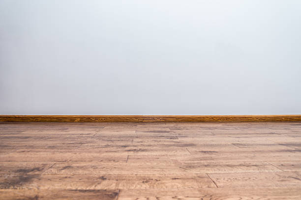 istock Wooden floor and wall 636224100