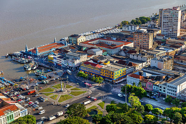 Belem city, in the Amazon Downtown Belem city, capital of the State of Para, Brazil belém brazil stock pictures, royalty-free photos & images