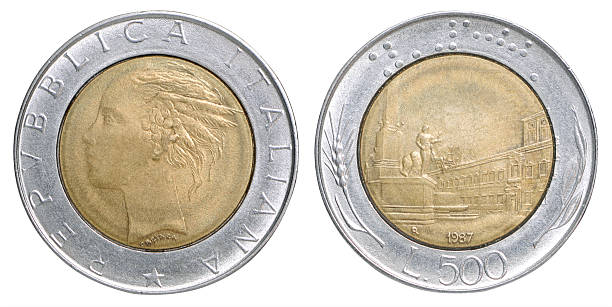 istock Italian lira coin 636227130