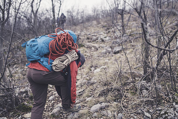 istock Mountaineer tied shoelace. 636227430
