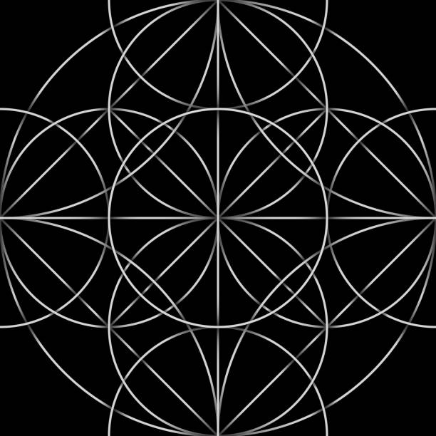 셀틱 원활한 패턴. 추상 장식, 기하학적 질감, 빈티지 벽지, 중세 - celtic culture tied knot knotwork celtic knot stock illustrations