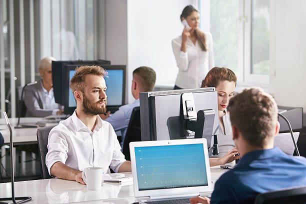 istock Businessman at the office. Focused on work. 636231152