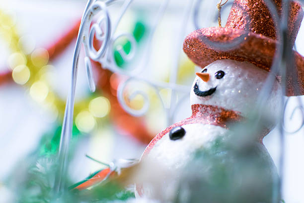 istock Snowman Christmas decoration background. 636231584