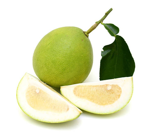istock fresh pomelos peeled and green pomelos on white 636233748